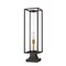 Z-Lite Dunbroch 1 Light Outdoor Pier Mounted Fixture, Deep Bronze + Outdoor Brass & Clear 584PHBS-SQPM-DBZ - alternate 7